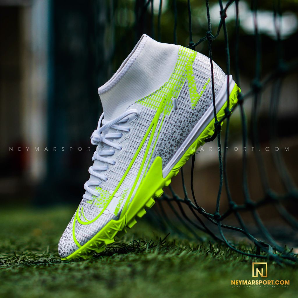 Nike Mercurial Superfly 8 Academy TF Silver Safari - White/Black/Metallic Silver/Volt