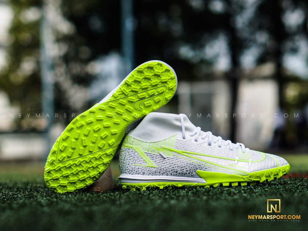 Nike Mercurial Superfly 8 Academy TF Silver Safari - White/Black/Metallic Silver/Volt