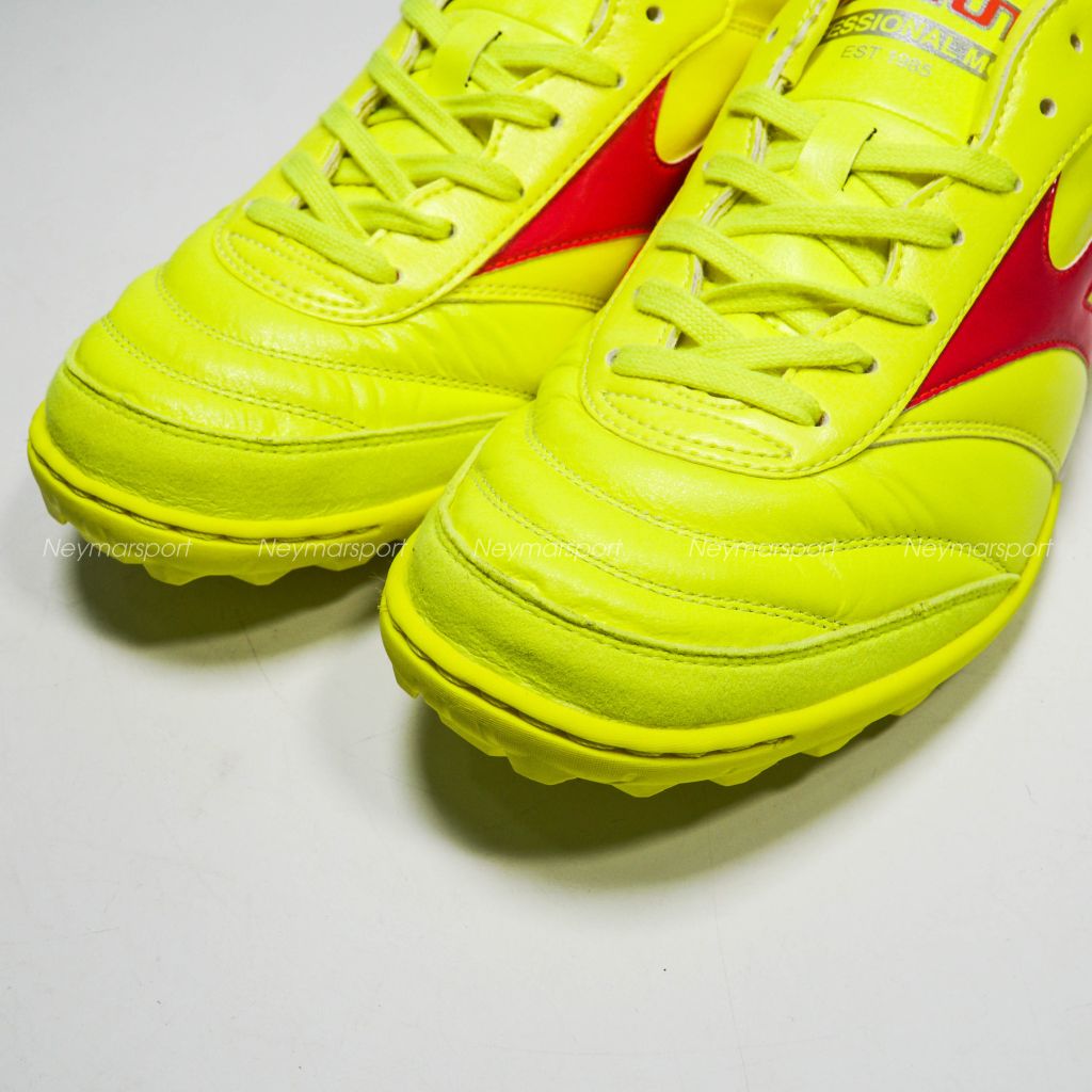 Giày đá bóng Mizuno Morelia Sala Elite TF Dyna - Safety Yellow/Fiery Coral Q1GB240145