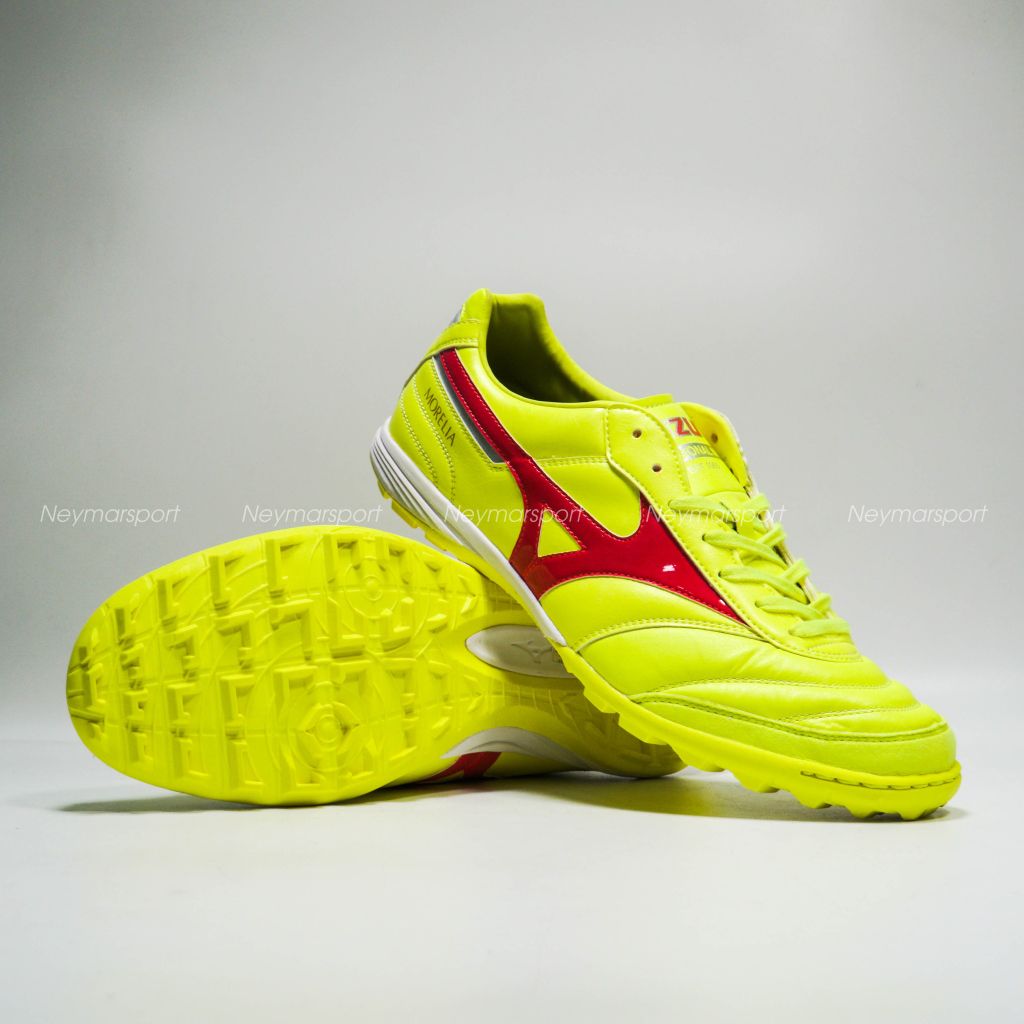 Giày đá bóng Mizuno Morelia Sala Elite TF Dyna - Safety Yellow/Fiery Coral Q1GB240145