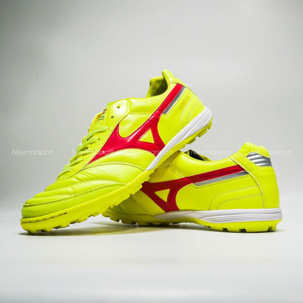 Giày đá bóng Mizuno Morelia Sala Elite TF Dyna - Safety Yellow/Fiery Coral Q1GB240145