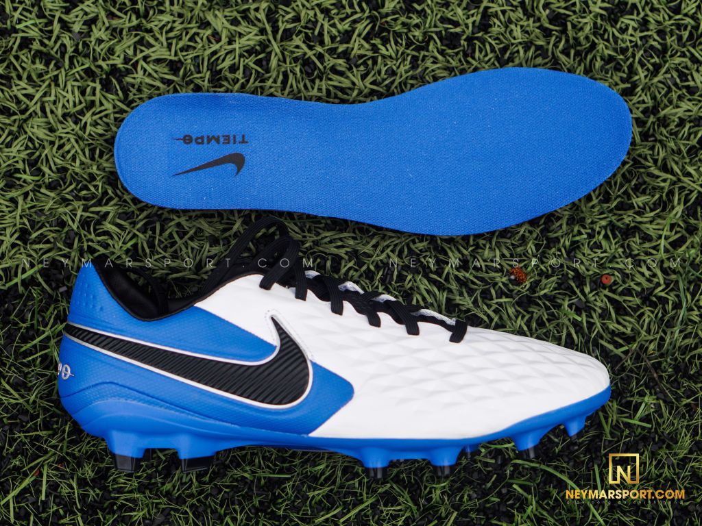 Nike Tiempo Legend 8 Pro FG Daybreak - White/Black/Hyper Royal/Metallic Silver