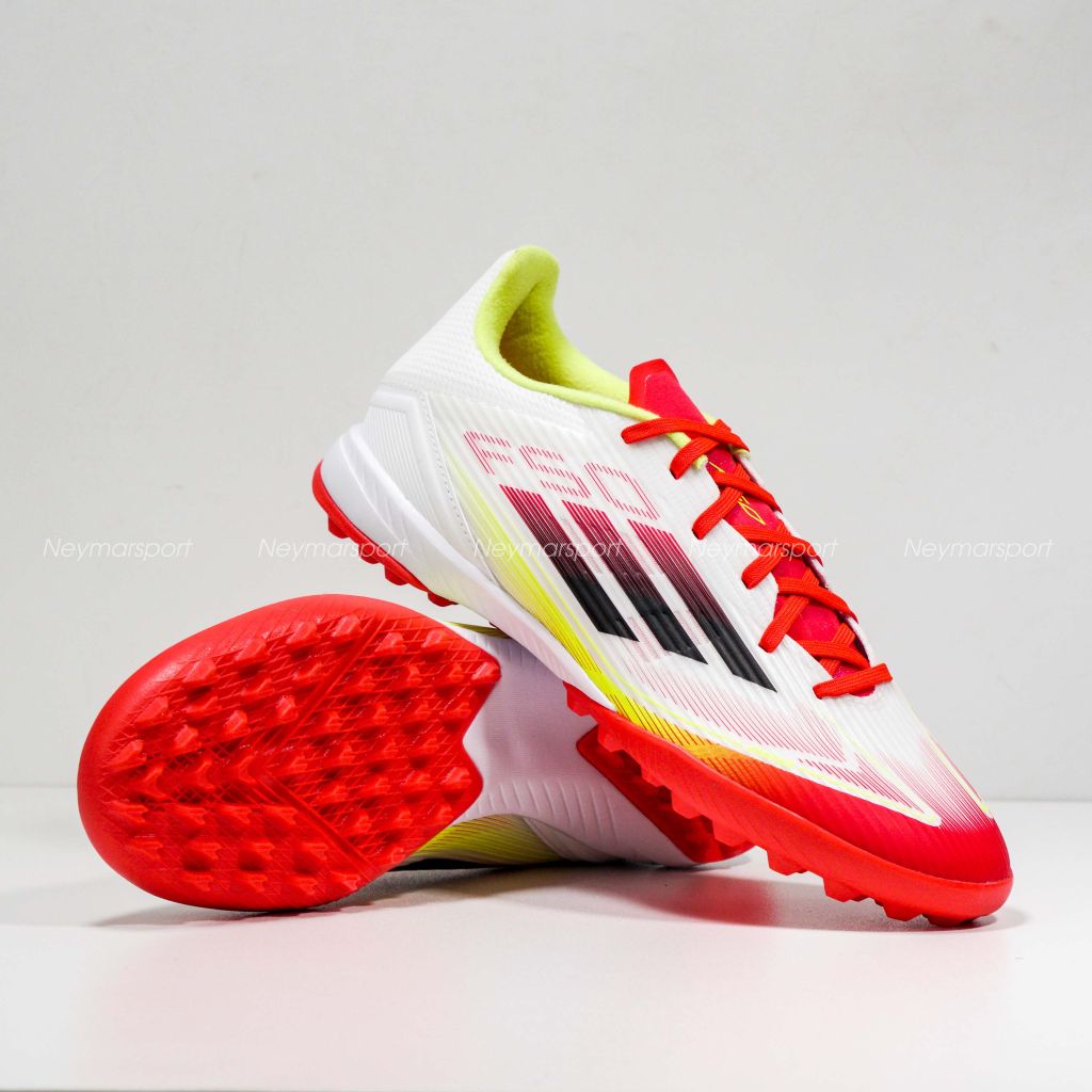 Giày đá bóng adidas F50 League TF Pure Victory - Footwear White/Core Black/Solar Yellow IE1231