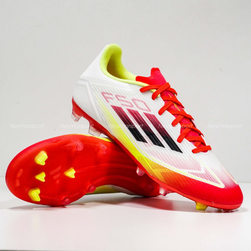 Giày đá bóng adidas F50 League FG Pure Victory - Footwear White/Core Black/Solar Yellow IE1289