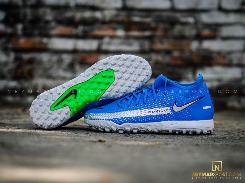 Nike Phantom GT Academy DF TF Spectrum - Photo Blue/Metallic Silver/Rage Green