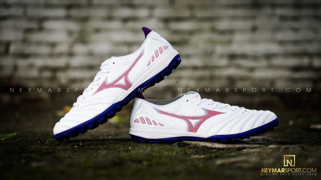 MIZUNO MORELIA NEO III PRO AS TF NEXT WAVE - WHITE-HIGH RISK RED