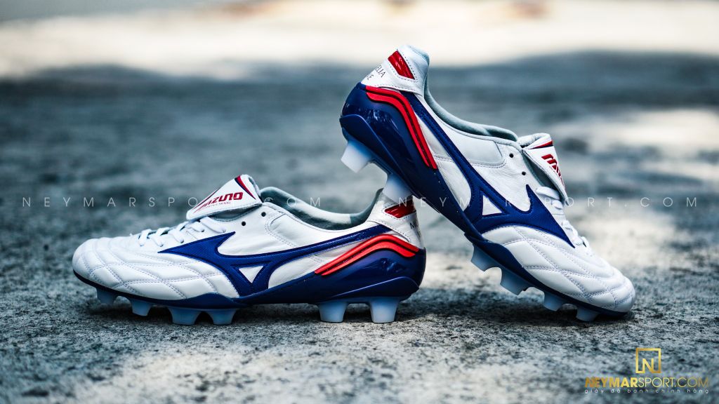 Mizuno Morelia Wave Made in Japan FG - White/Blue LIMITED EDITION PRE-ORDER
