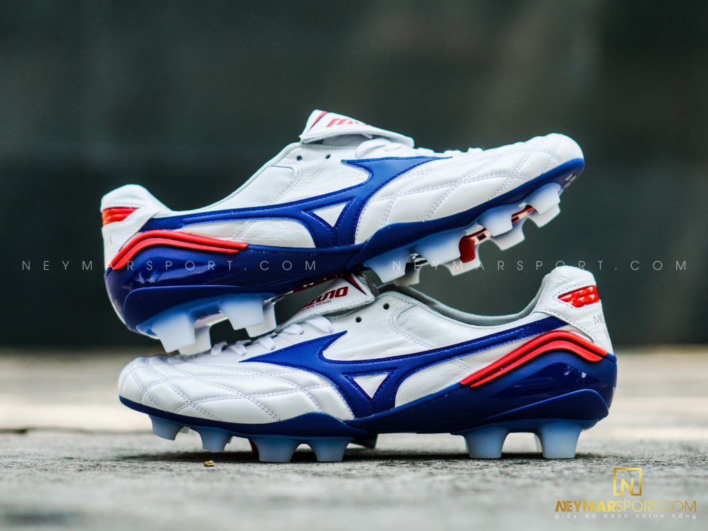 Mizuno Morelia Wave Made in Japan FG - White/Blue LIMITED EDITION PRE-ORDER