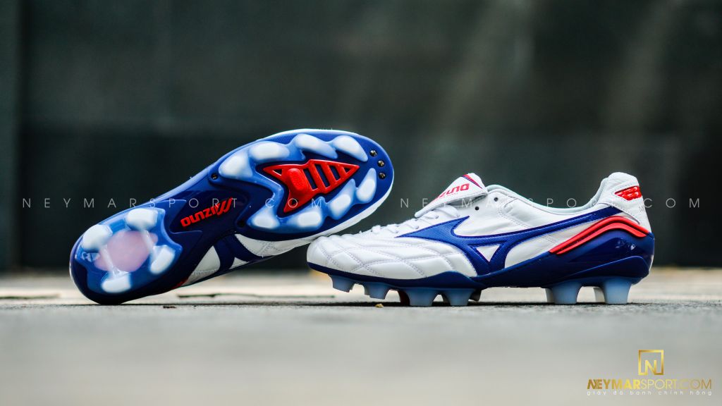 Mizuno Morelia Wave Made in Japan FG - White/Blue LIMITED EDITION PRE-ORDER