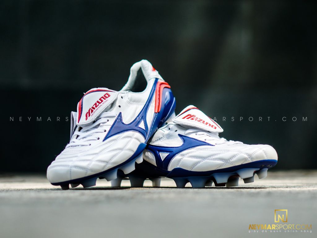Mizuno Morelia Wave Made in Japan FG - White/Blue LIMITED EDITION PRE-ORDER