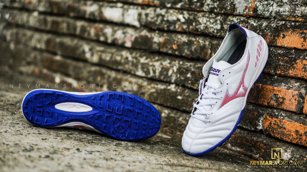 MIZUNO MORELIA NEO III PRO AS TF NEXT WAVE - WHITE-HIGH RISK RED