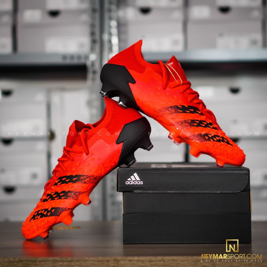 adidas Predator Freak .1 Low FG Meteorite - Red/Core Black/Solar Red