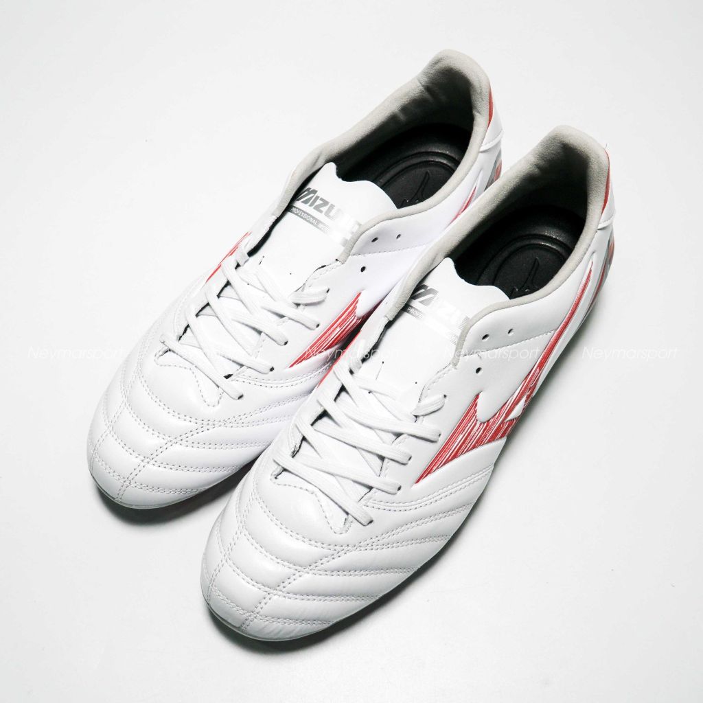 Giày đá bóng Mizuno Morelia Neo IV Pro FG Charge - White/Radiant Red P1GA243460