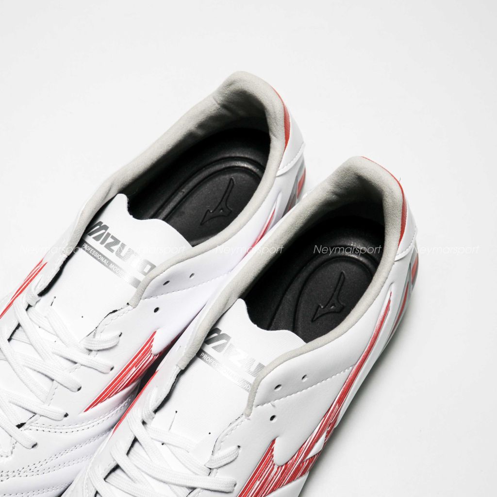 Giày đá bóng Mizuno Morelia Neo IV Pro FG Charge - White/Radiant Red P1GA243460