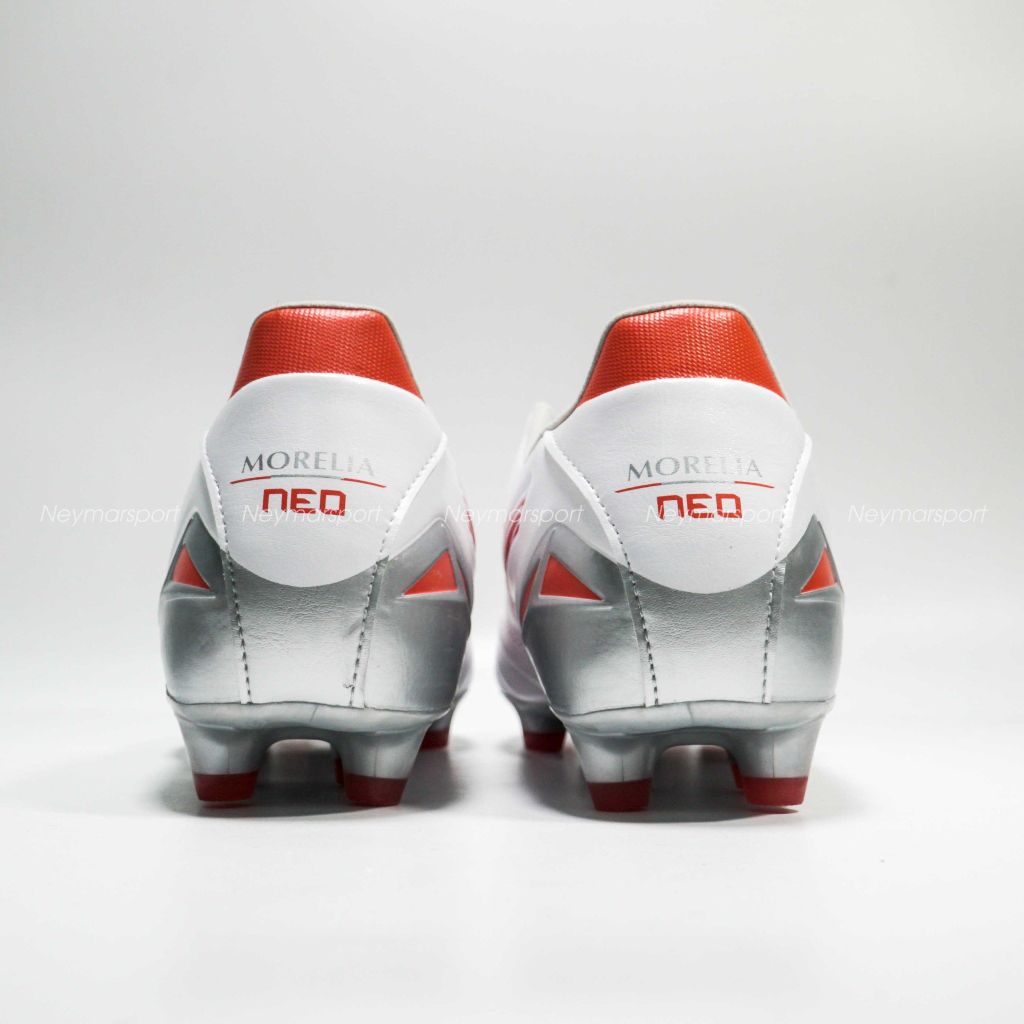 Giày đá bóng Mizuno Morelia Neo IV Pro FG Charge - White/Radiant Red P1GA243460