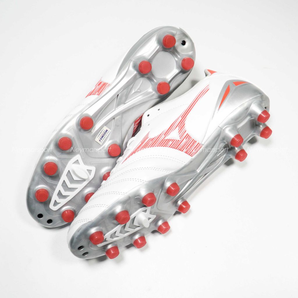 Giày đá bóng Mizuno Morelia Neo IV Pro FG Charge - White/Radiant Red P1GA243460