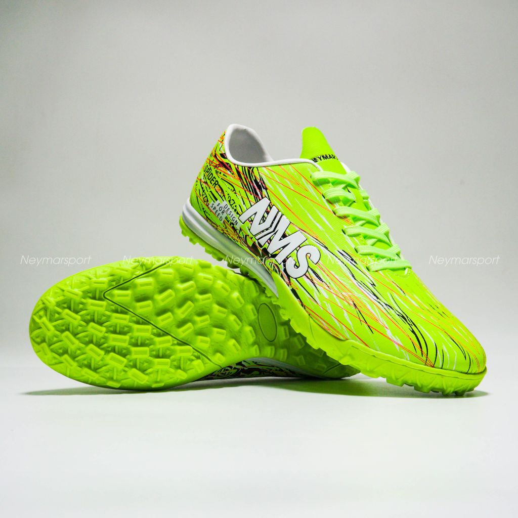 Giày đá bóng NMS SPIDER - Green Neon/White