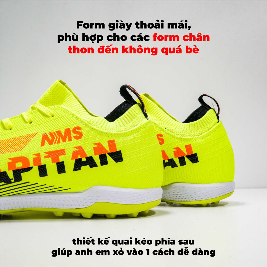 Giày đá bóng NMS CAPITAN TF - Yellow/Red