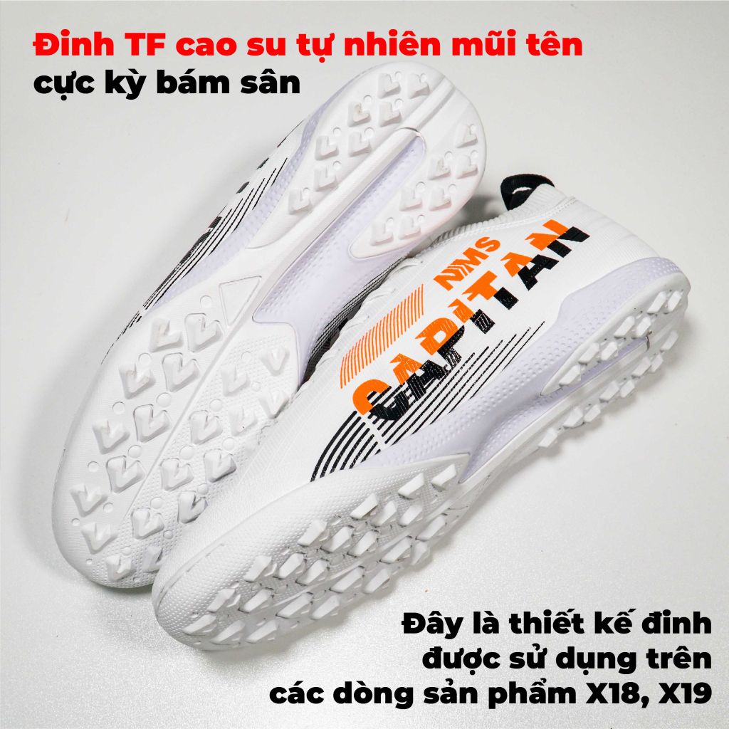 Giày đá bóng NMS CAPITAN TF - White/Red