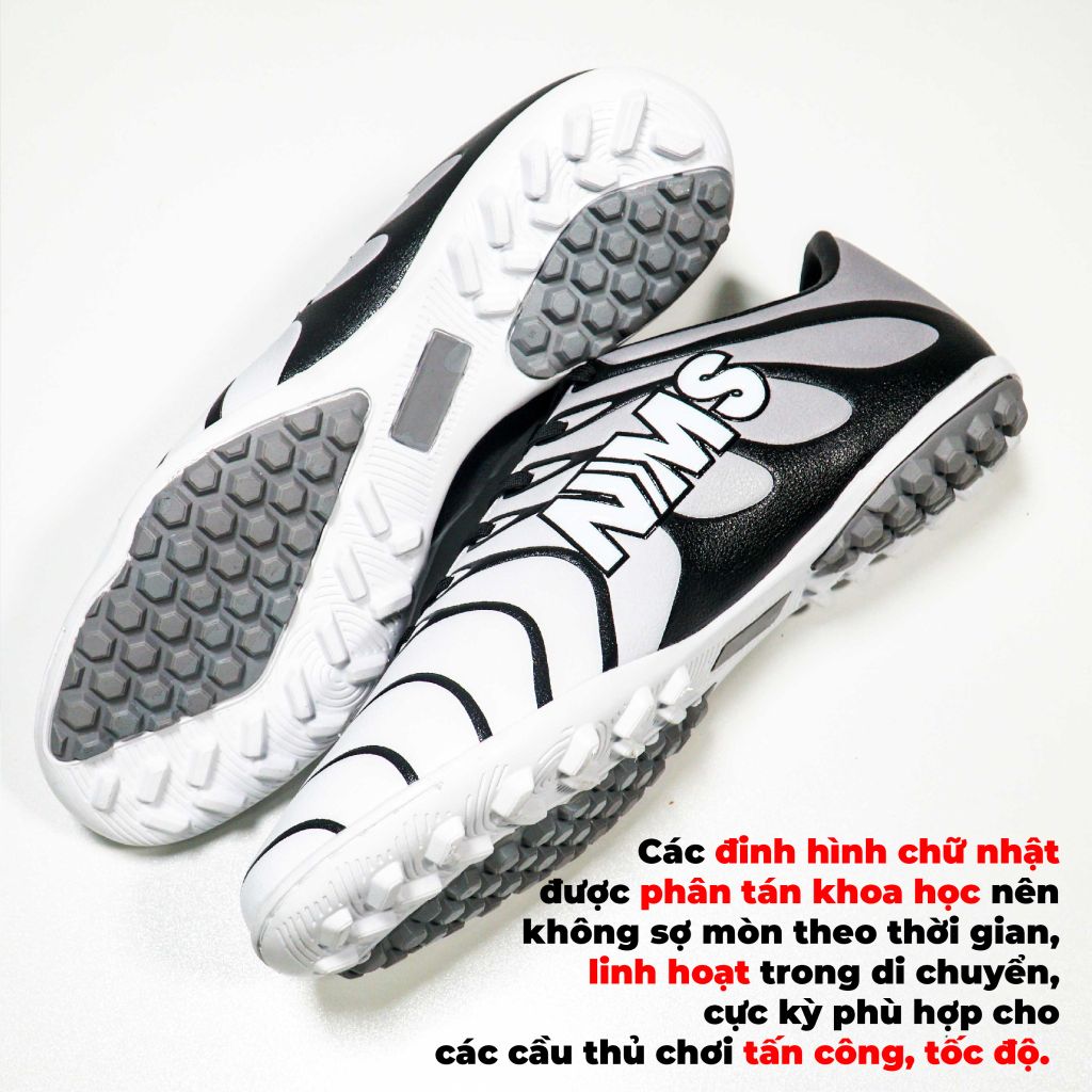 Giày đá bóng NMS Victory TF - White/Grey