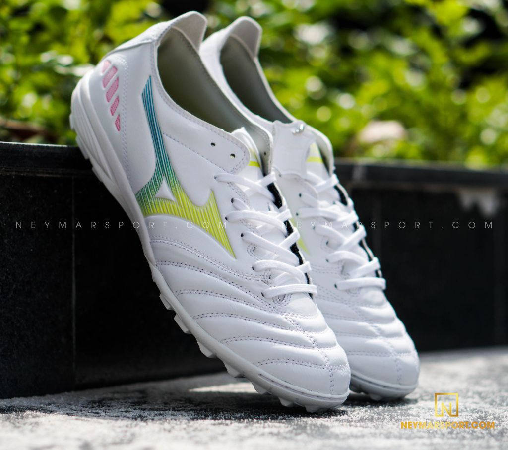 MIZUNO MORELIA NEO III PRO AS TF - White/Yellow/Pink
