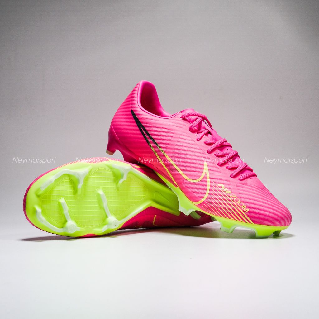 Giày đá bóng Nike Air Zoom Mercurial Vapor 15 Academy MG Luminous - Pink Blast/Volt/Gridiron DJ5631-605