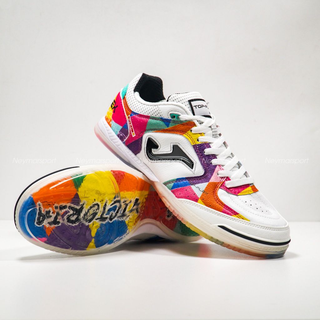 Giày đá bóng Joma Top Flex Victoria 2582 Limited Edition IN - White Coral/Multicolor TOPS2582IN