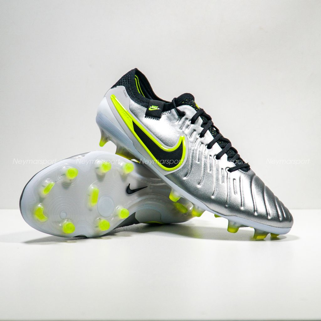 Giày đá bóng Nike Tiempo Legend 10 Elite FG Mad Voltage - Metallic Silver/Black/Volt DV4328-001