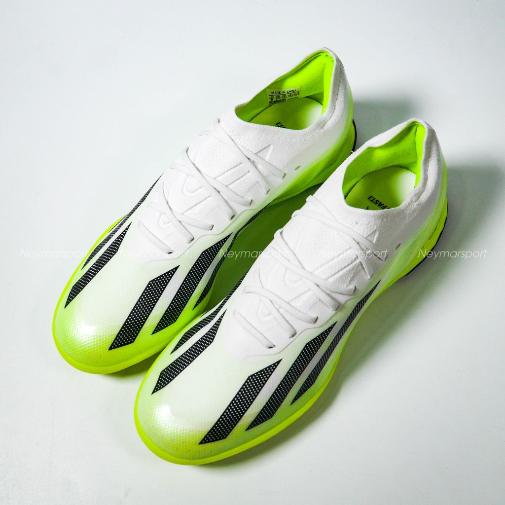 adidas X Crazyfast .1 TF Crazyrush - Footwear White/Core Black/Lucid Lemon