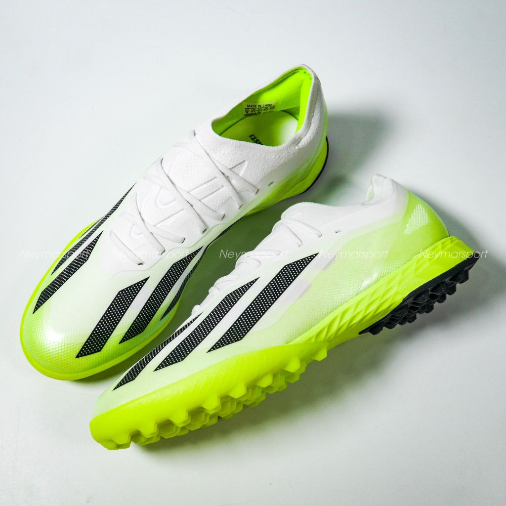 adidas X Crazyfast .1 TF Crazyrush - Footwear White/Core Black/Lucid Lemon