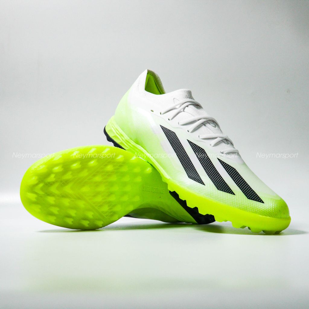 adidas X Crazyfast .1 TF Crazyrush - Footwear White/Core Black/Lucid Lemon
