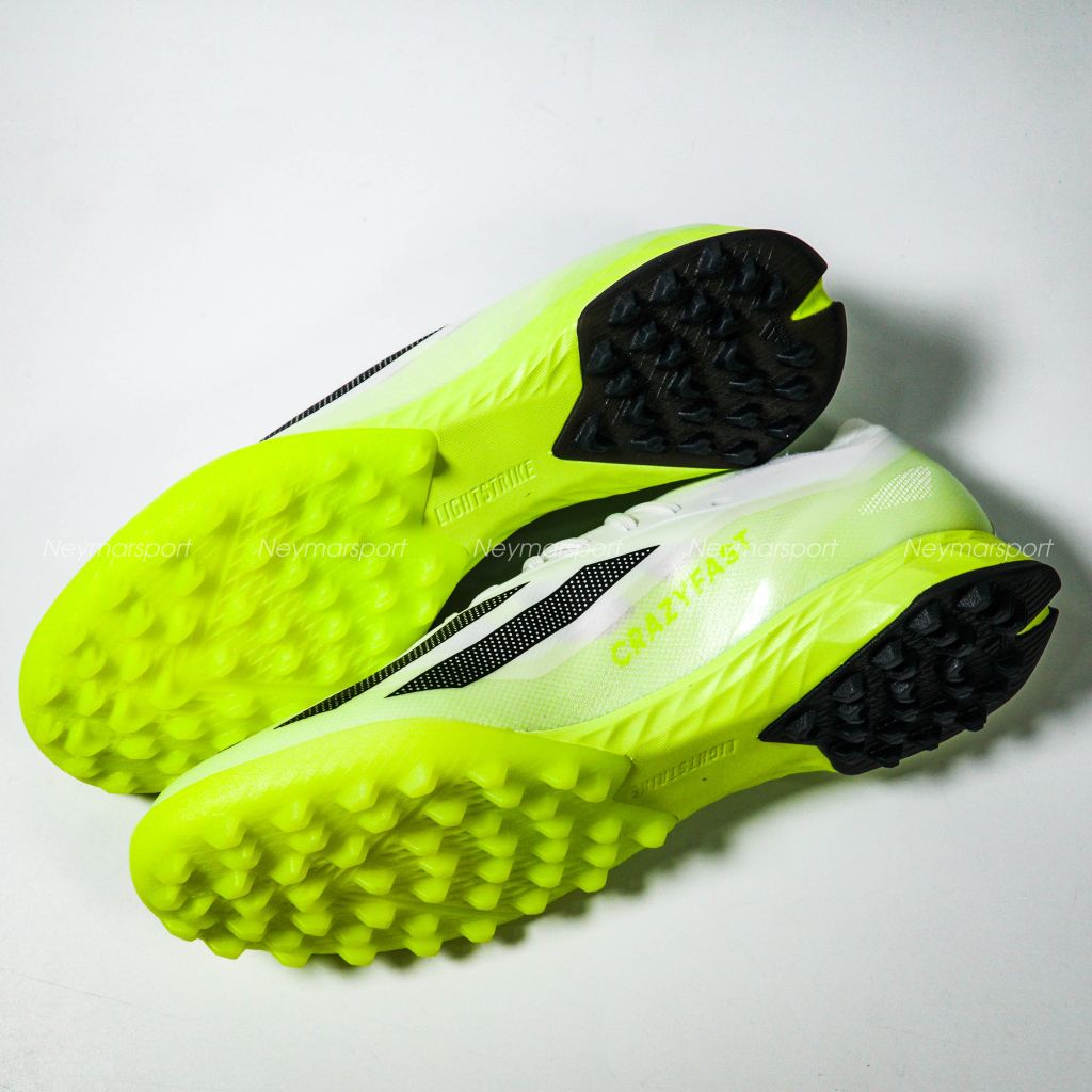 adidas X Crazyfast .1 TF Crazyrush - Footwear White/Core Black/Lucid Lemon