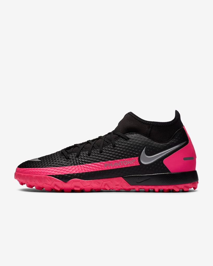 Nike Phantom GT Academy DF TF - Black/Metallic Silver/Pink Blast