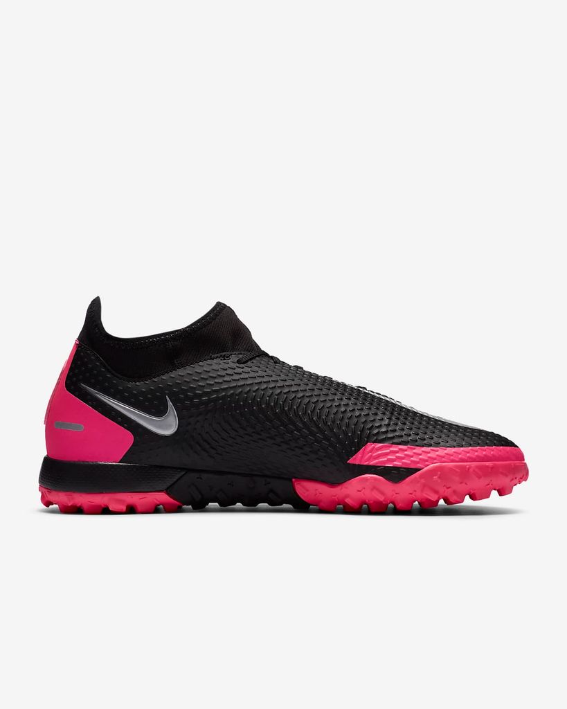 Nike Phantom GT Academy DF TF - Black/Metallic Silver/Pink Blast