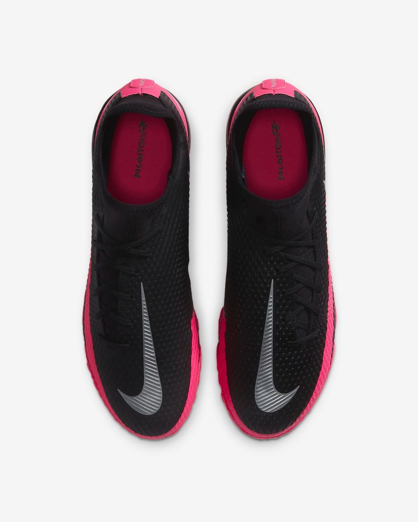 Nike Phantom GT Academy DF TF - Black/Metallic Silver/Pink Blast