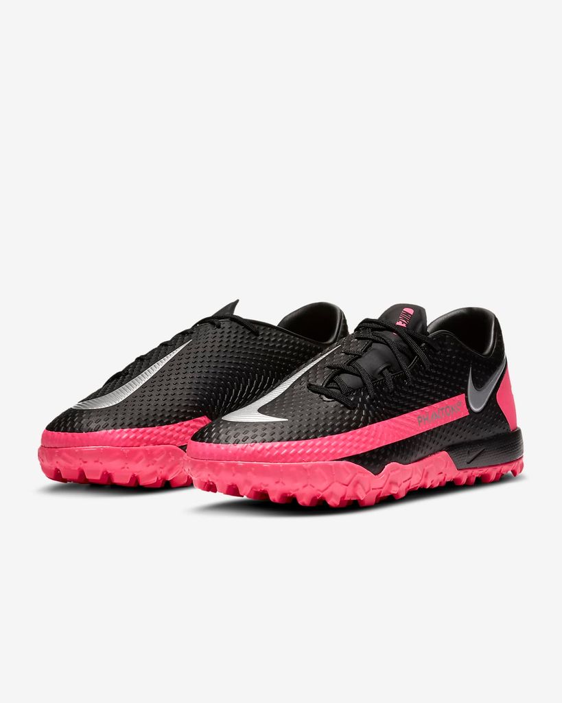 NIKE PHANTOM GT ACADEMY TF - BLACK/METALLIC SILVER/PINK BLAST