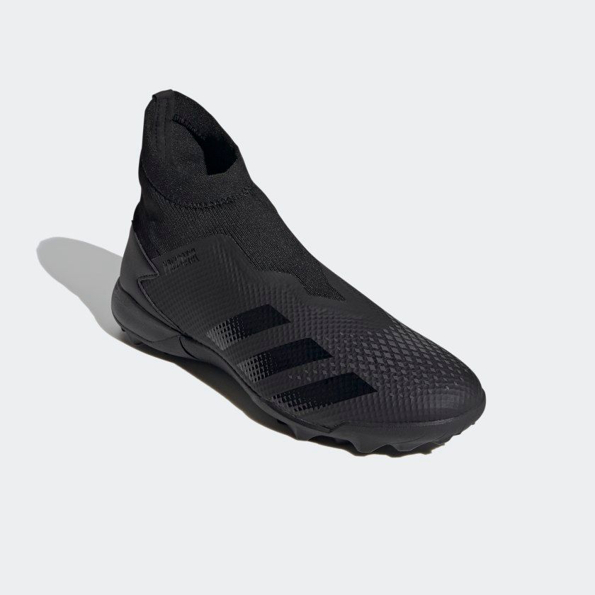 adidas Predator 20.3 Laceless TF Dark Motion - Core Black/Solid Grey