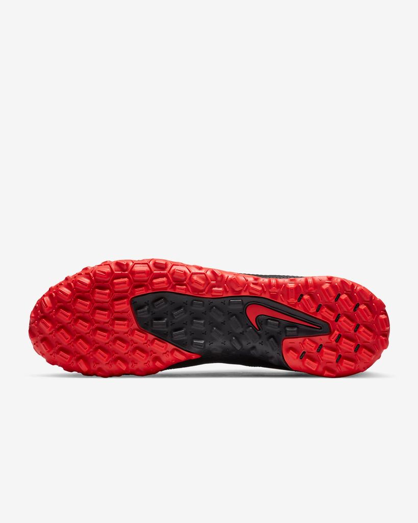Nike Phantom GT React Pro TF Black X Chile Red - Black/Chile Red/Dark Smoke Grey