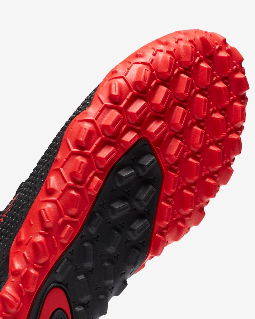 Nike Phantom GT React Pro TF Black X Chile Red - Black/Chile Red/Dark Smoke Grey