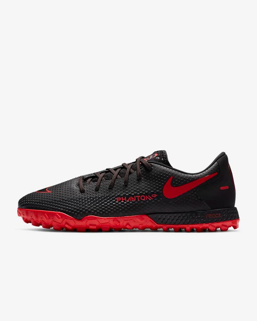 Nike Phantom GT React Pro TF Black X Chile Red - Black/Chile Red/Dark Smoke Grey