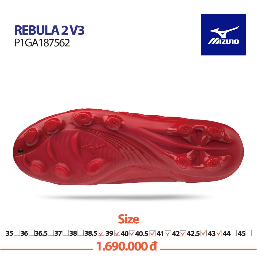 MIZUNO REBULA 2 V3 RED/WHITE