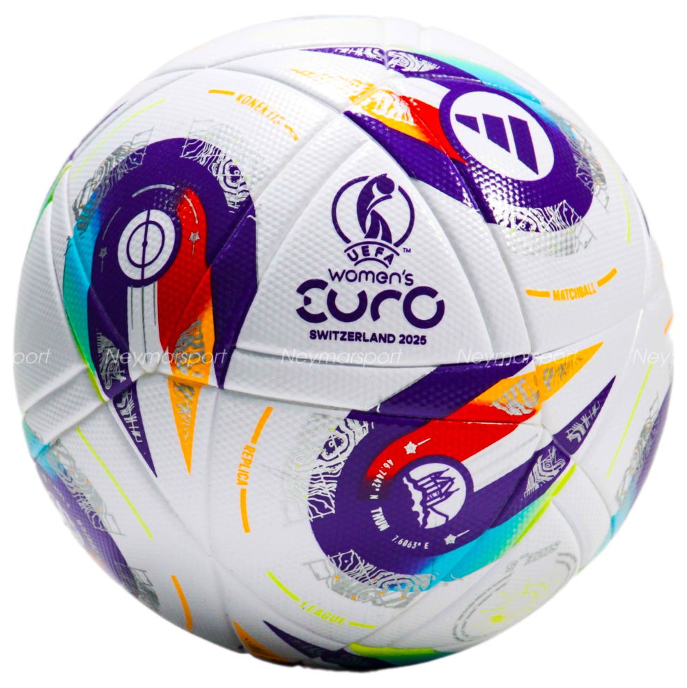 Quả bóng đá adidas Football Konektis League Women's EURO 2025 - White/Pantone/Lucid Lemon JH1262