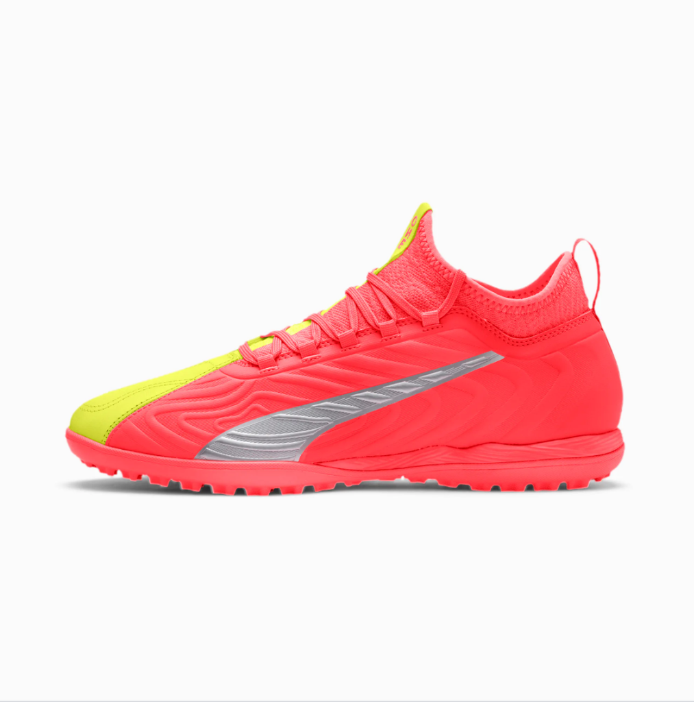 PUMA One 20.3 TF Rise - Energy Peach/Fizzy Yellow/PUMA Aged Silver