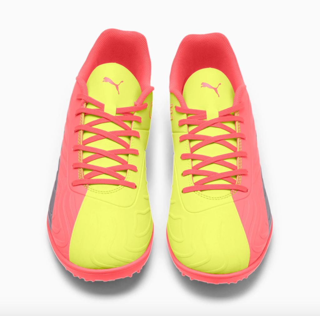 PUMA ONE 20.4 TF RISE - ENERGY PEACH/FIZZY YELLOW/PUMA AGED SILVER
