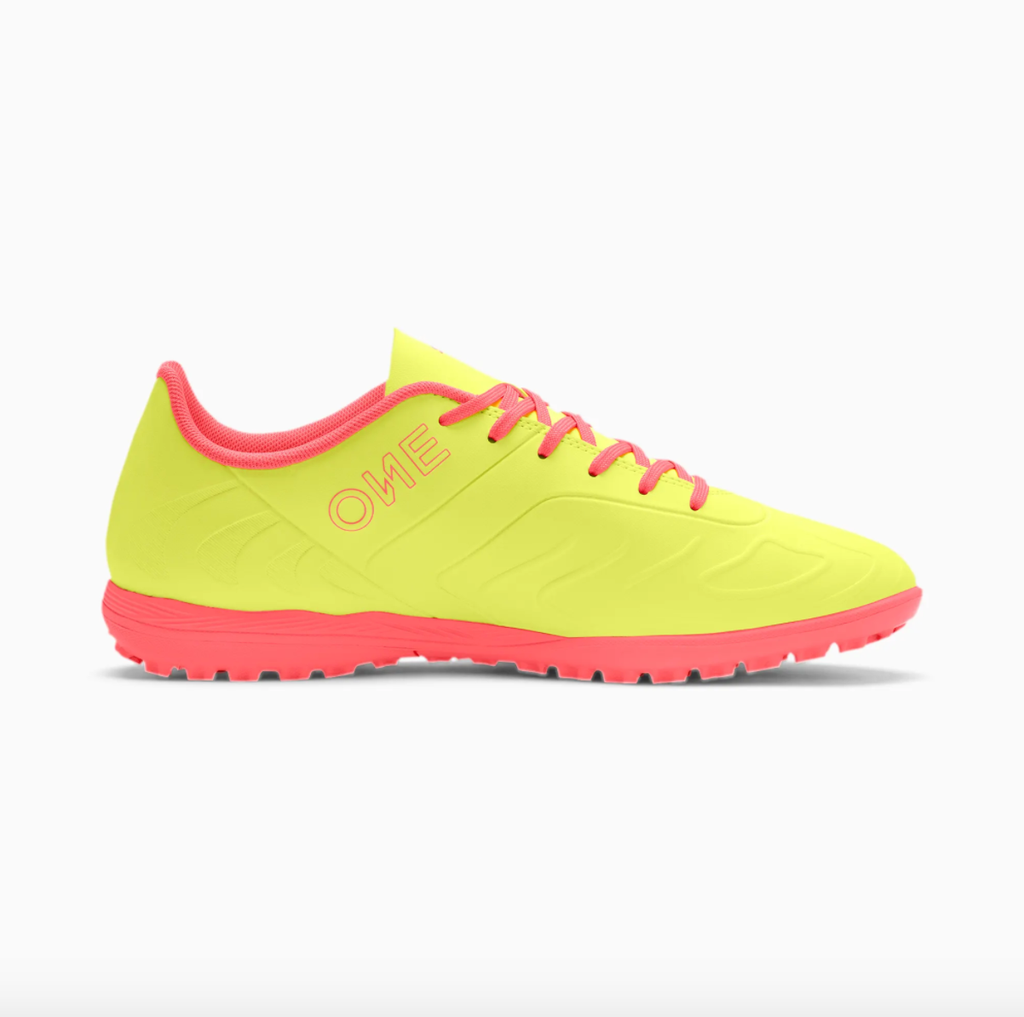 PUMA ONE 20.4 TF RISE - ENERGY PEACH/FIZZY YELLOW/PUMA AGED SILVER