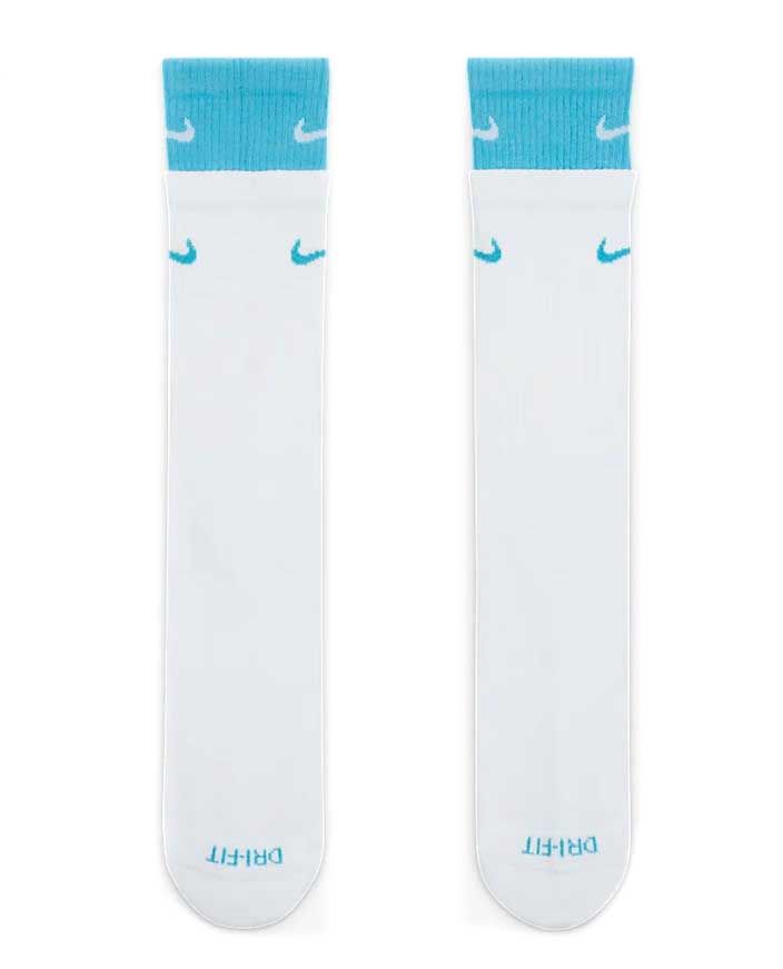 Vớ bóng đá Nike Everyday Plus Cushioned Trainings - White/Baltic Blue