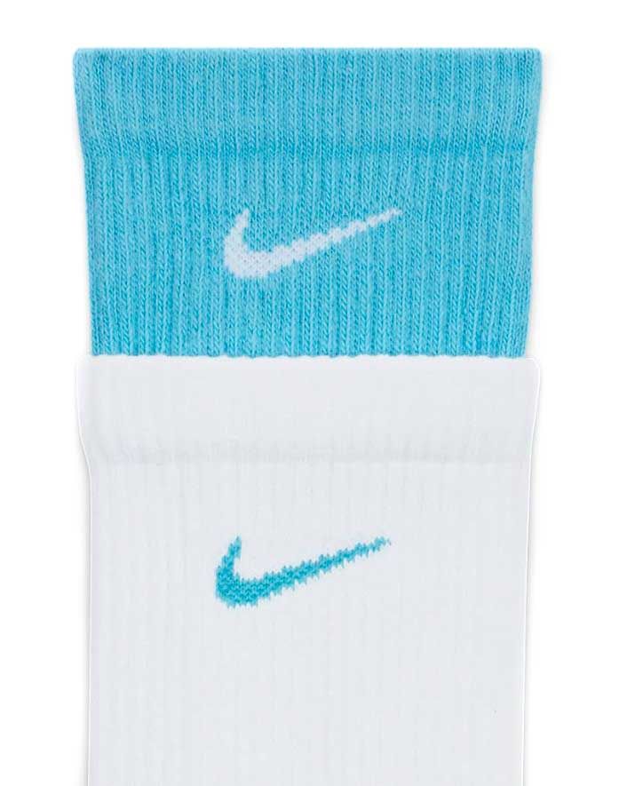 Vớ bóng đá Nike Everyday Plus Cushioned Trainings - White/Baltic Blue