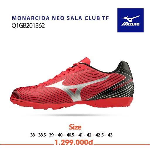 Mizuno Monarcida NEO SALA CLUB TF Red/White/Black