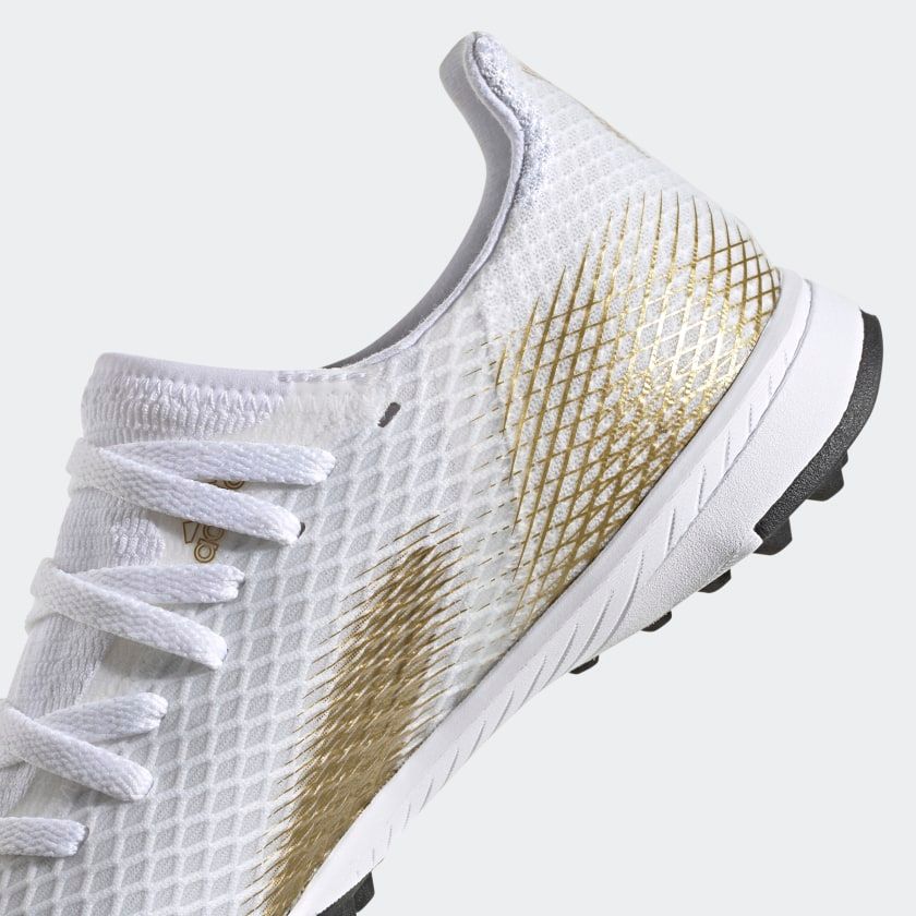 Adidas X Ghosted .3 TF Inflight - Footwear White/Core Black/Metallic Gold KIDS