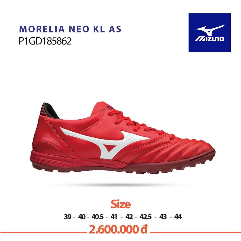 MIZUNO MORELIA NEO KL AS TF RED PASSION PACK - RED/WHITE